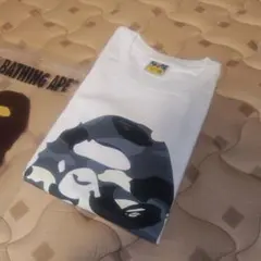 A BATHING APE カモフラージュロゴ Tシャツ ホワイト 2XL