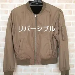 リバーシブルジャンパー カーキ✕黒 レディースSサイズ