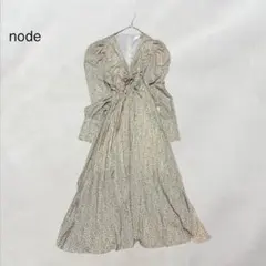 ノード node ロングワンピース 韓国ファッション 花柄 ガーリー レトロ 春