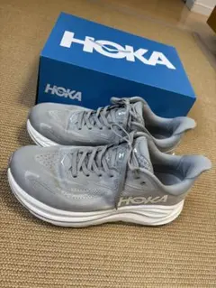 【27.0】HOKA CLIFTON 10 ランニングシューズ グレー