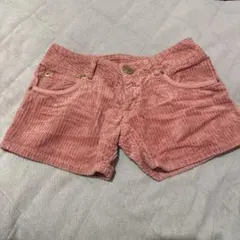 BACK NUMBER コーデュロイショートパンツ ピンク Y2K　平成ギャルのサムネイル