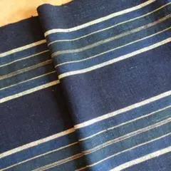古布 縦縞模様の生地 約34×148