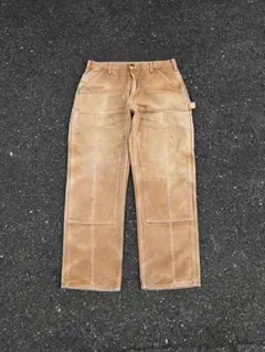 USA製 カーハートダブルニーペインターパンツ　ブラウン