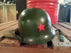 官給ベトナム戦争65式中国人民解放軍戦闘服上下帽子雑嚢弾帯水筒超フル