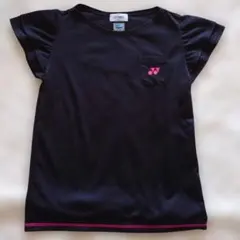 YONEX　レディースウェア　Tシャツ　ブラック　ダブルフリル　Lサイズのサムネイル