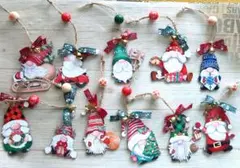 5.クリスマスオーナメント リボン ミニベル ビーズ付き♪　セール中♪