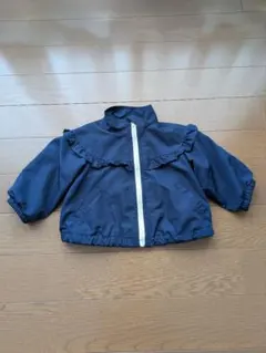 Moujonjon フリル付きネイビージャケット ネイビー 90センチ