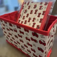 Hello Kitty ミニ収納ボックス 小物入れ　赤　2個セット
