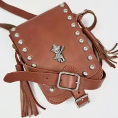 HYSTERIC GLAMOUR　ショルダーバッグ　レザー　スタッズ　チャーム付