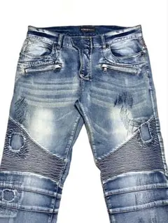 大きめ in the attic 3D ダメージ カーゴデニム デニム Y2K