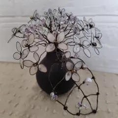 額紫陽花 透明色 ワイヤークラフト