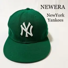NEWERA ヤンキース 刺繍 ベースボールキャップ グリーン 59FIFTY