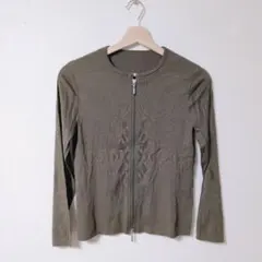 ★美品★EVEX オリーブグリーン長袖トップス フルジッパー【40/L】のサムネイル