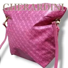 ゲラルディーニ イタリア製 斜め掛け可 ソフティ ショルダーバッグ ピンク 軽量