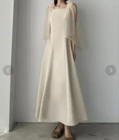 Louere〈ルエレ〉 チュールリボンキャミワンピース セミフレア