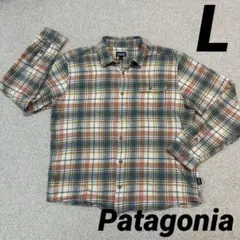 パタゴニア　ライト　ネルシャツ　チェック柄　(L)