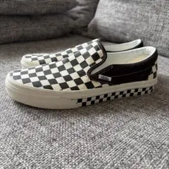✨未使用品✨バンズ VANS チェッカーパターン スリッポン ハラコ 黒白 