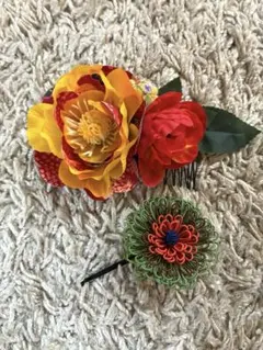 【新品】花の髪飾りセット