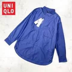 新品未使用 UNIQLO +J オーバーサイズシャツ ブルー サイズL*GD8