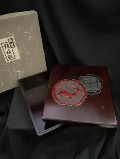 中国美術 堆朱 梅鶯文四方箱 蓋物 時代古玩 唐物 茶道具 棗 朝陽棗
