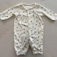 conoco 花柄ロンパース クリーム色