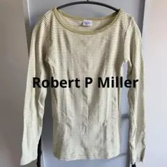 Robert P Miller ミラー　イエロー　ボーダー　ロンT リブTシャツ