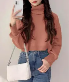 グレイル　タグ付き　タートルネッククロップド丈ニットトップス[dr418]16