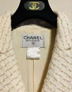 シャネル　CHANEL ジャケット　ツイード　コットン　ホワイトのサムネイル