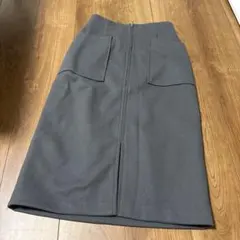 INDEX フロントジップ タイトスカート グレーのサムネイル