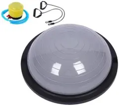 BOSU バランスボール 灰色 トレーニング ヨガ ピラティス 対応 ホームジム