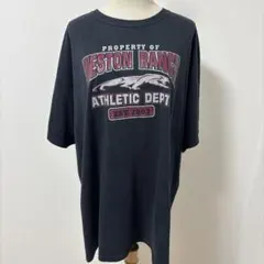 ジャージーズ カレッジ半袖Tシャツ クルーネック 黒 3L ビックサイズ