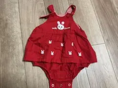 miki HOUSE 赤いロンパース Mサイズ