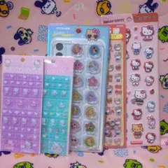 ハローキティ　ボンボンドロップ　おはじきシール　タイルシール　正規品　5枚セット