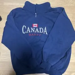 CITYSCAPE カナダ バンフ スウェット L ネイビー　古着　トレーナー