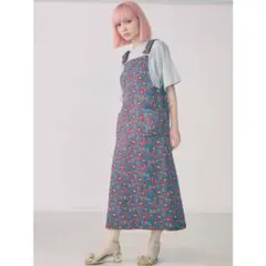 merry jenny ジャガード生地 花柄 ジャンパースカート