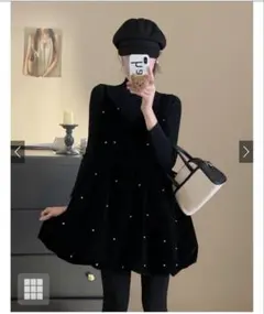 【新品未使用】GRLビジューベロアキャミソールワンピースセットアップat2576