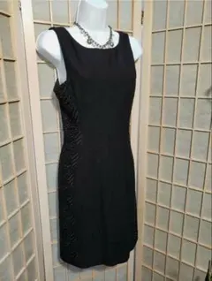 ノースリーブタイトフィットドレス 黒