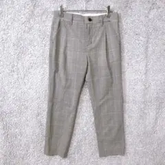 5284 アーバンリサーチドアーズ パンツ 36 グレー チェック ウール 通勤