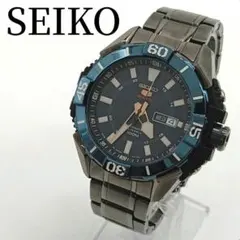 SEIKO5 SPORTS アラビア表記 自動巻 ネイビー文字盤 裏スケ - メルカリ