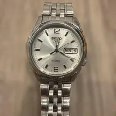 SEIKO 5 7S26-01V0 自動巻き 白文字盤 日差良好 余りコマ付