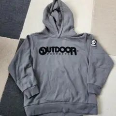 OUTDOOR PRODUCTS フード付き裏起毛パーカー 150cm グレー