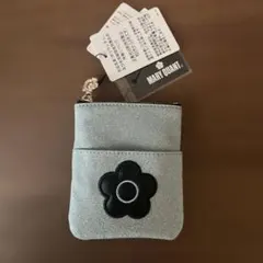 MARY QUANT スパークル フラットポケットポーチミニ　ライトブルーのサムネイル