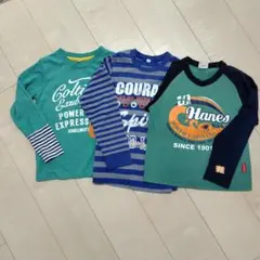 130 ロンT 3枚セット 長袖Tシャツ Hanes他
