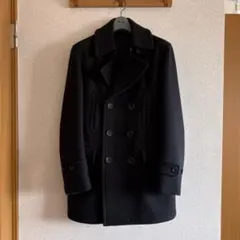 SCYE BASICS スーパーメルトンPコート NAVY サイズ38