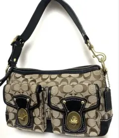 美品 コーチ レガシー ターンロック ワンショルダー バッグ F12869