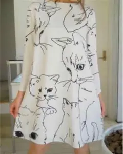 【希少】グレースコンチネンタル 猫ワンピース size38 ネコ ねこ キャット