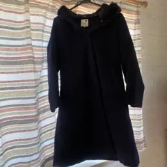 earth music&ecology フード付きダッフルコート M ネイビー