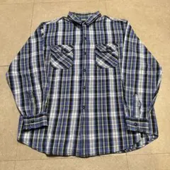 Levi’s red tab 長袖シャツ　チェック　青　ブルー　綿　L