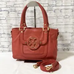 toff&loadstone 型押しレザー ワンショルダーハンドバッグ ピンク 