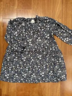 petit main プティマイン　花柄ワンピース 長袖　90